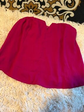 Free People Strapless Fuchsia Pink Top